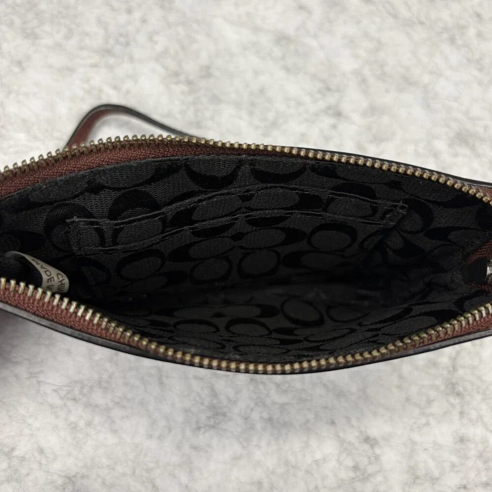 COACH Bleecker Grommets Set: Snap Wallet Clutch & Universal Wristlet - Brick Red - Picture 5 of 10
